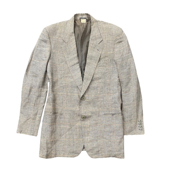 GUCCI Linen Plaid Vintage Mens Blazer - Picture 1 of 10
